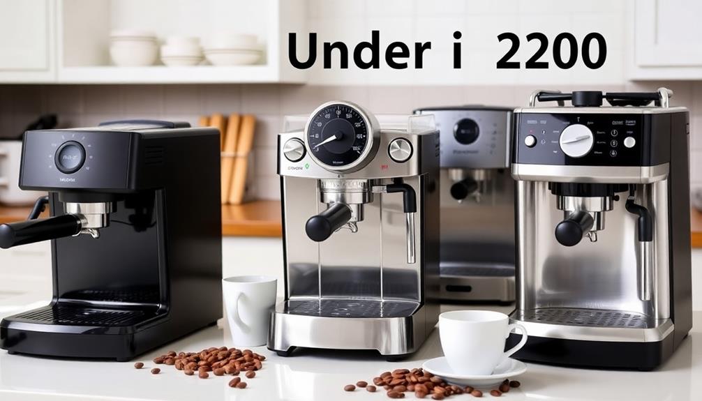 budget friendly espresso machine selection