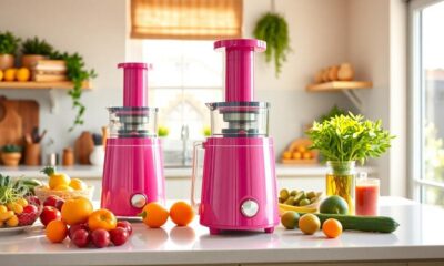 colorful pink juicer machines