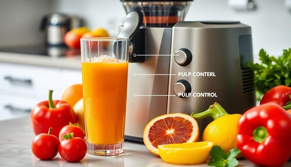 juicer machines with pulp control