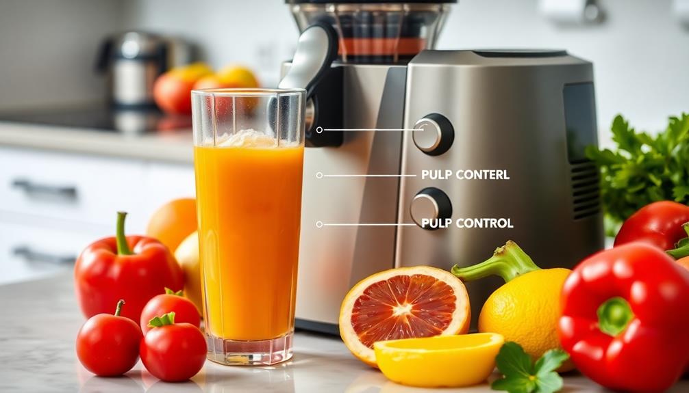 juicer machines with pulp control