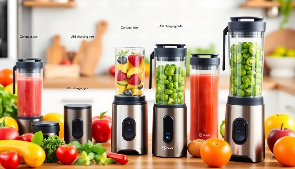 portable blender smoothie selection