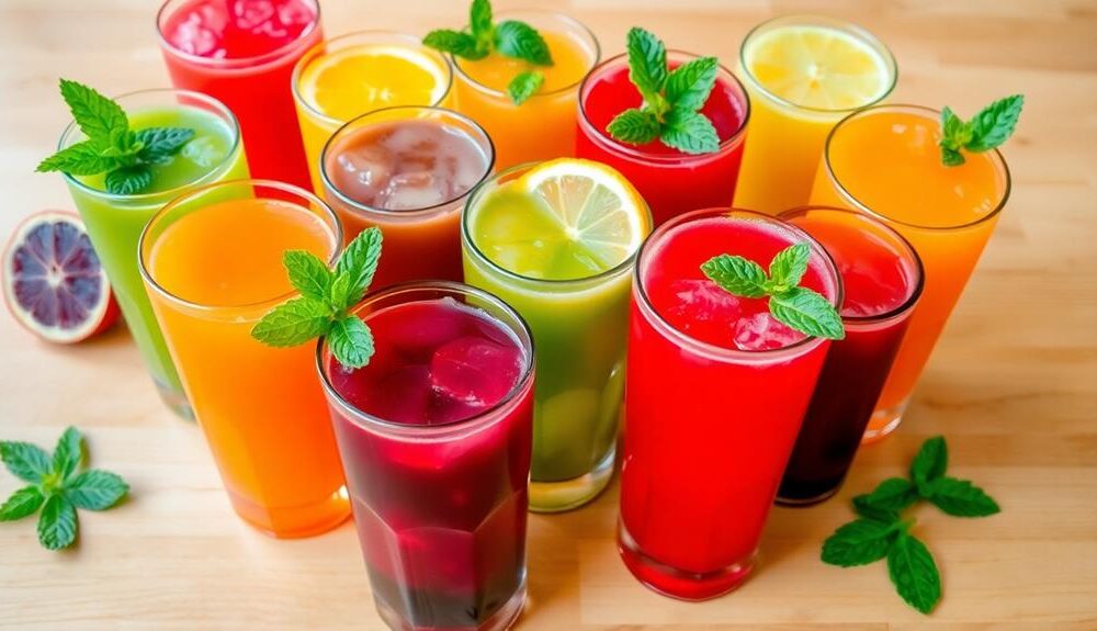 sweet stevia juices selection