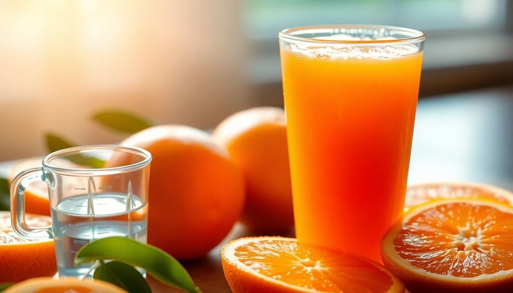 alcohol content in orange juice