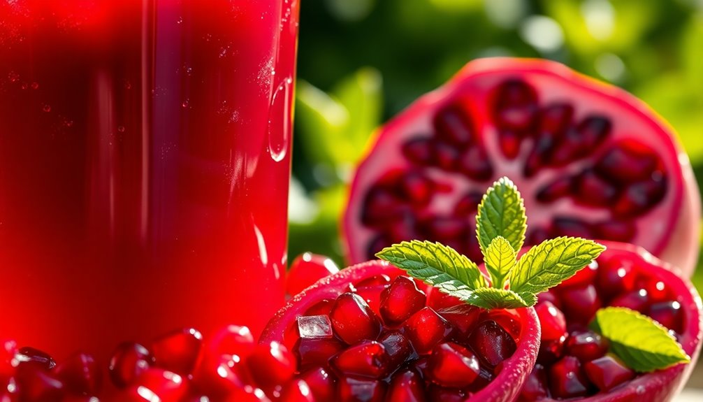 antioxidant rich pomegranate juice