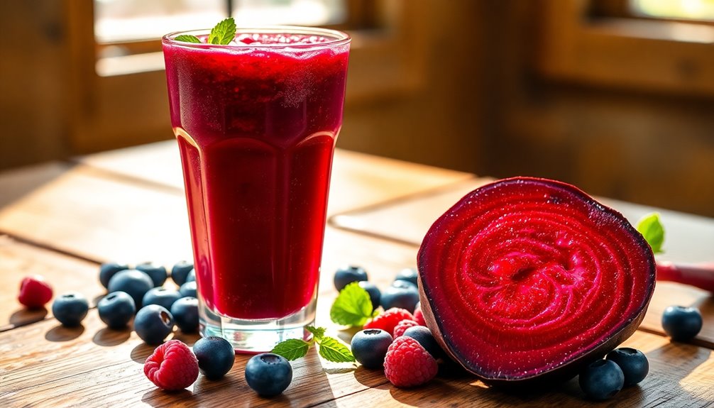 beet infused berry smoothie