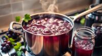 boiling grapes for juice