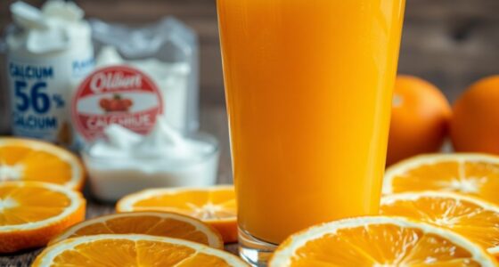 calcium content in orange juice