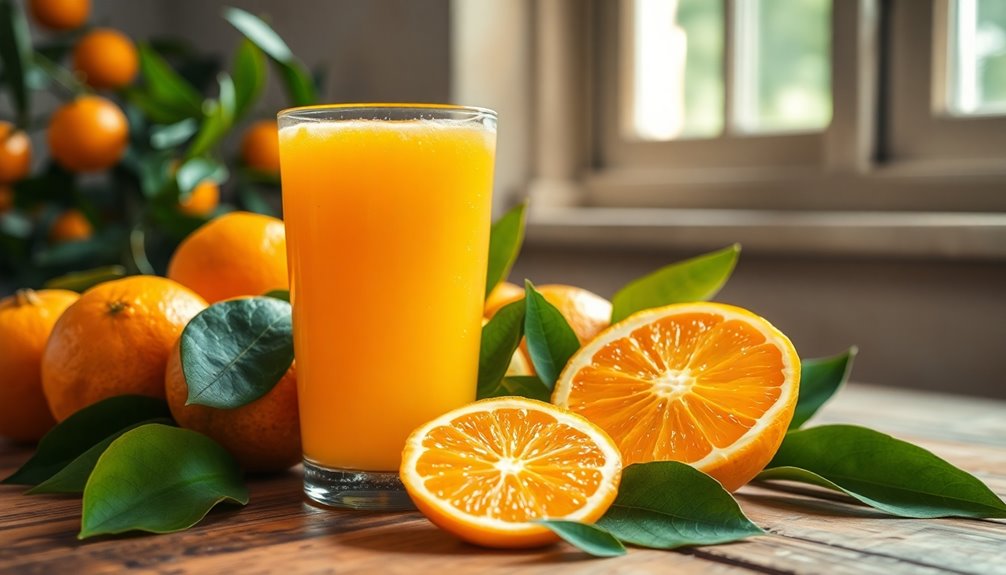 caloric content of orange juice