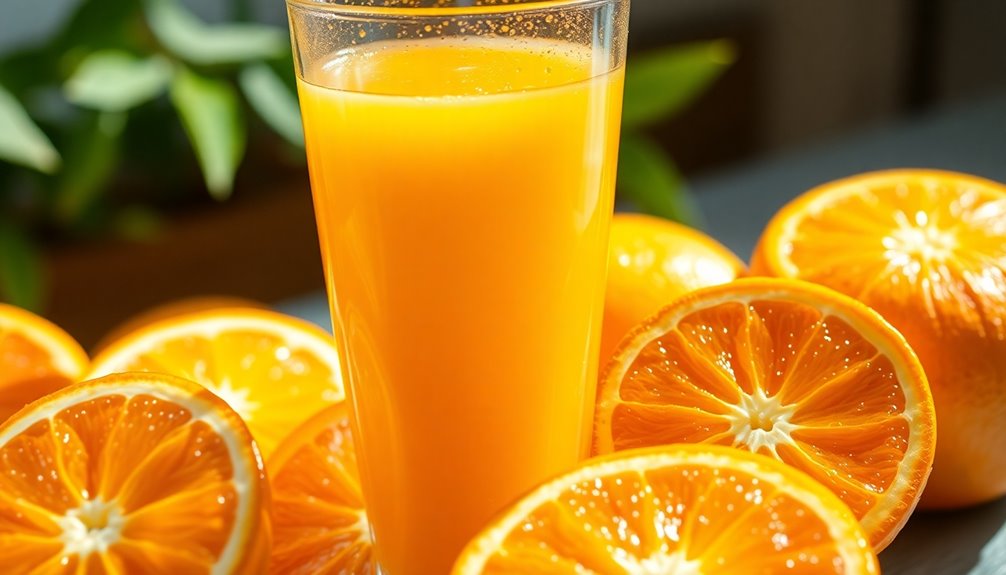 calories in 8 oz orange juice