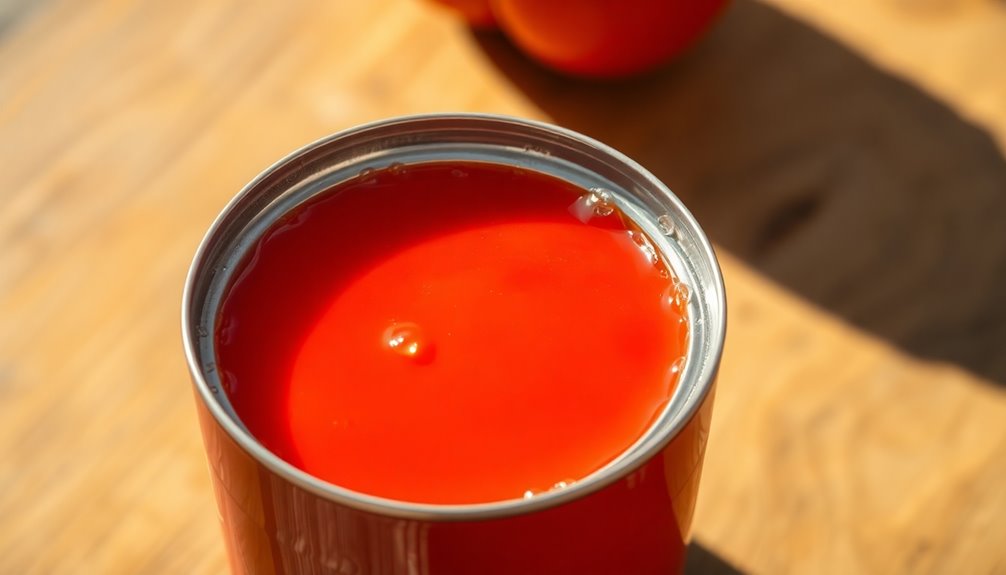 canned tomato juice shelf life