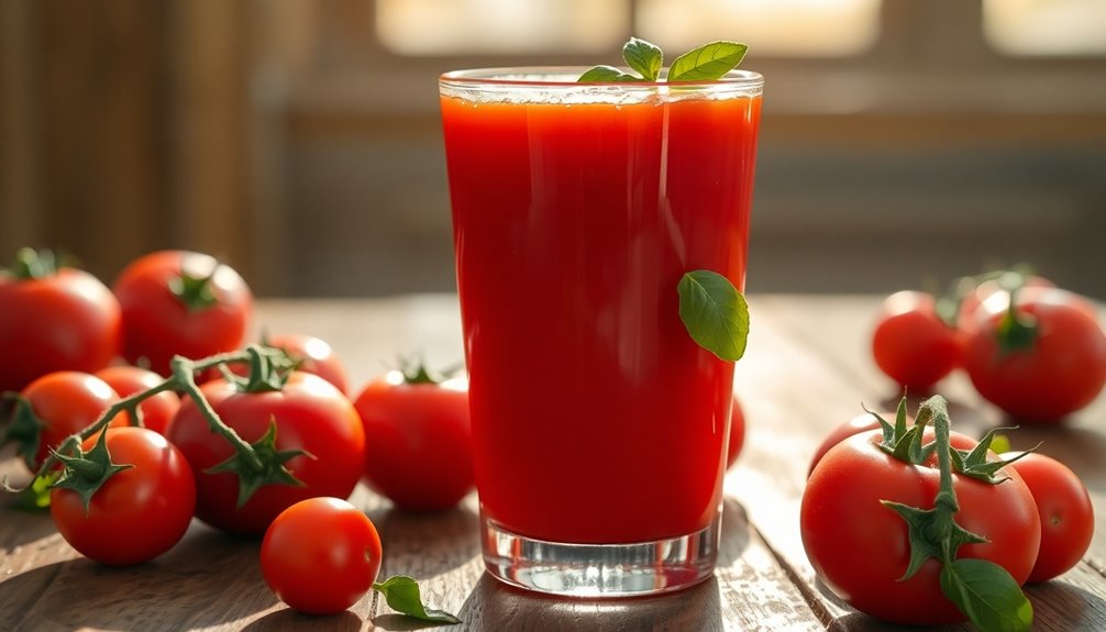 carbohydrate content in tomato juice