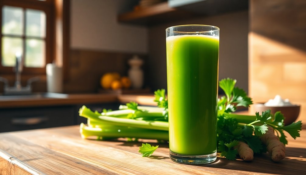 celery juice alleviates stomach pain