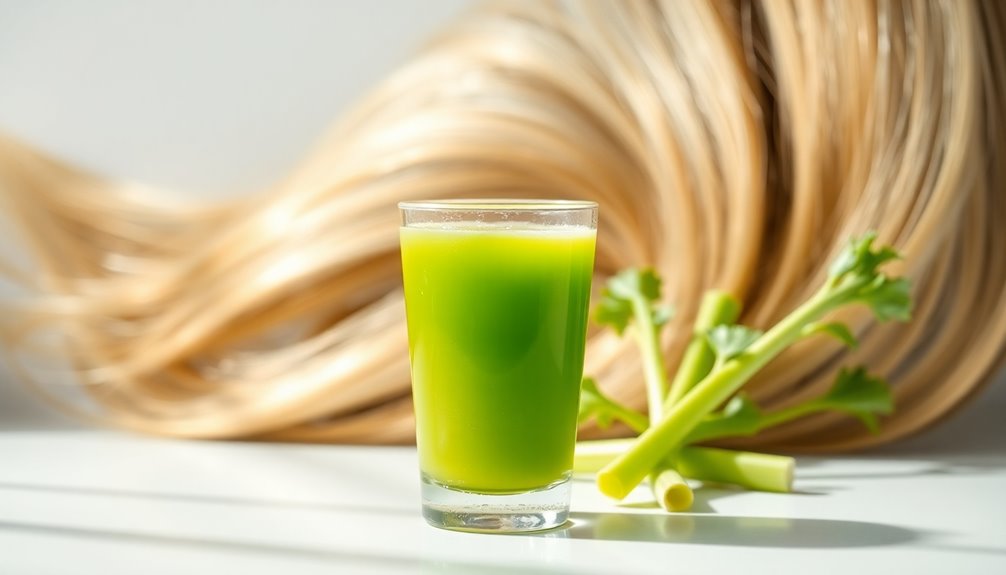 celery juice promotes hair health