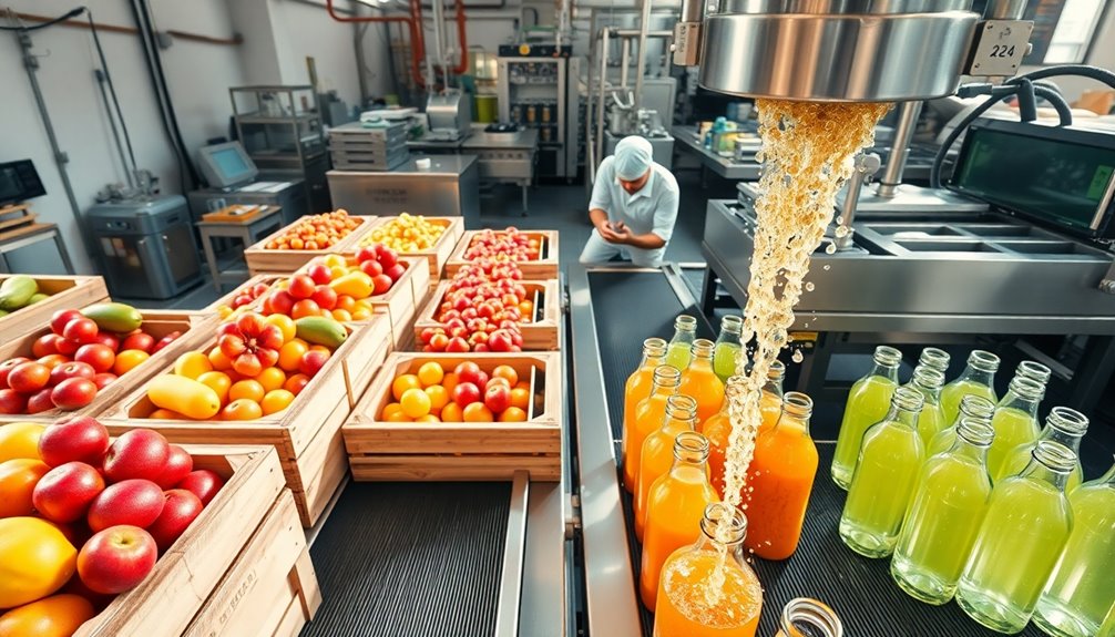 commercial juice production steps