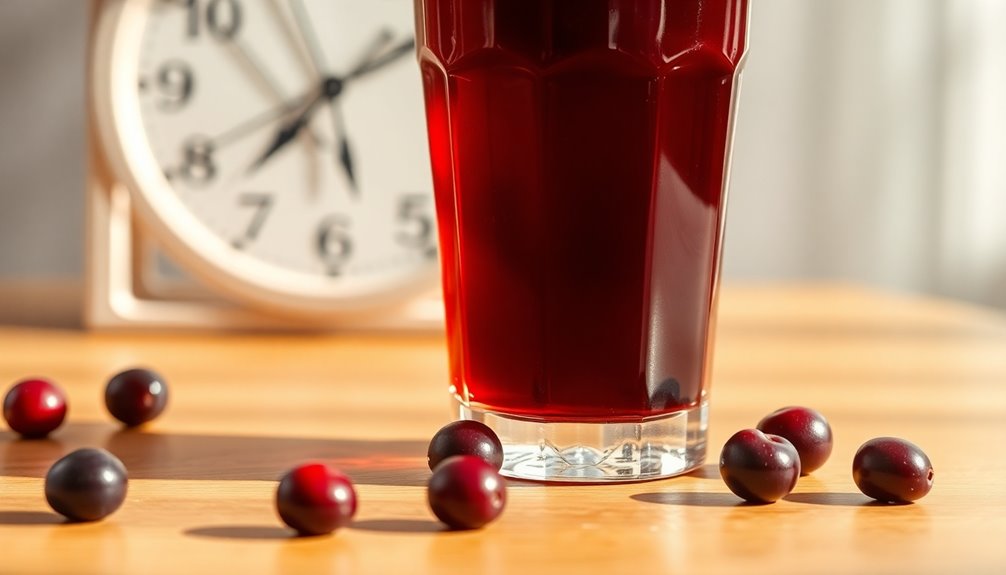 cranberry juice digestion time