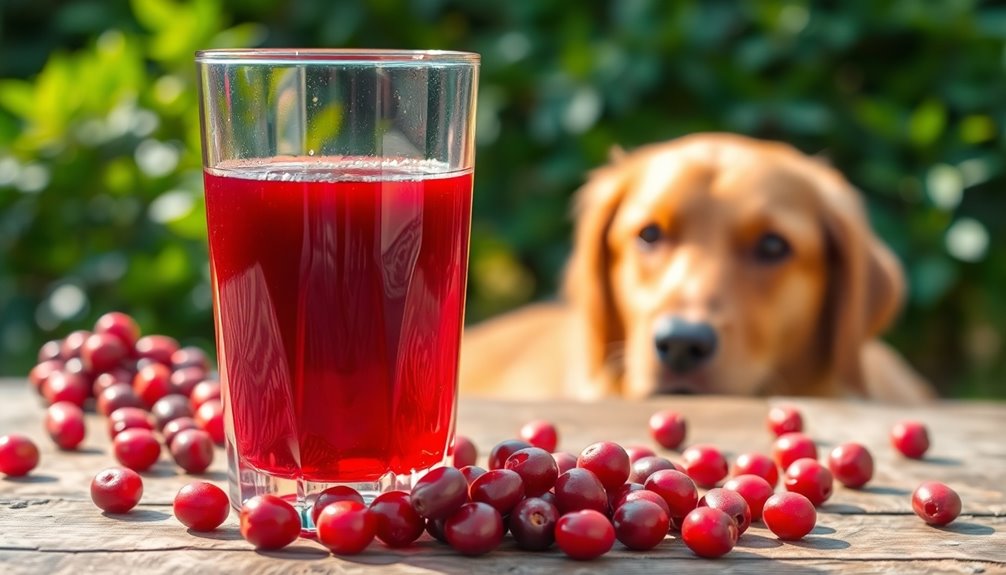 cranberry juice dosage for dogs