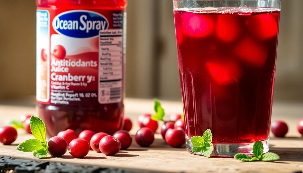 cranberry juice nutritional details