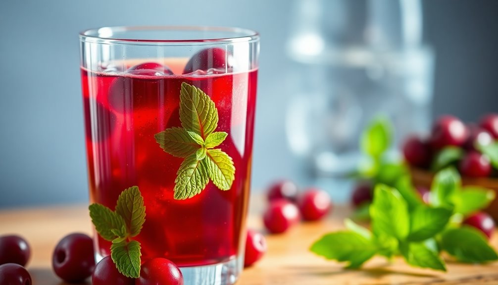 cranberry juice reduces retention