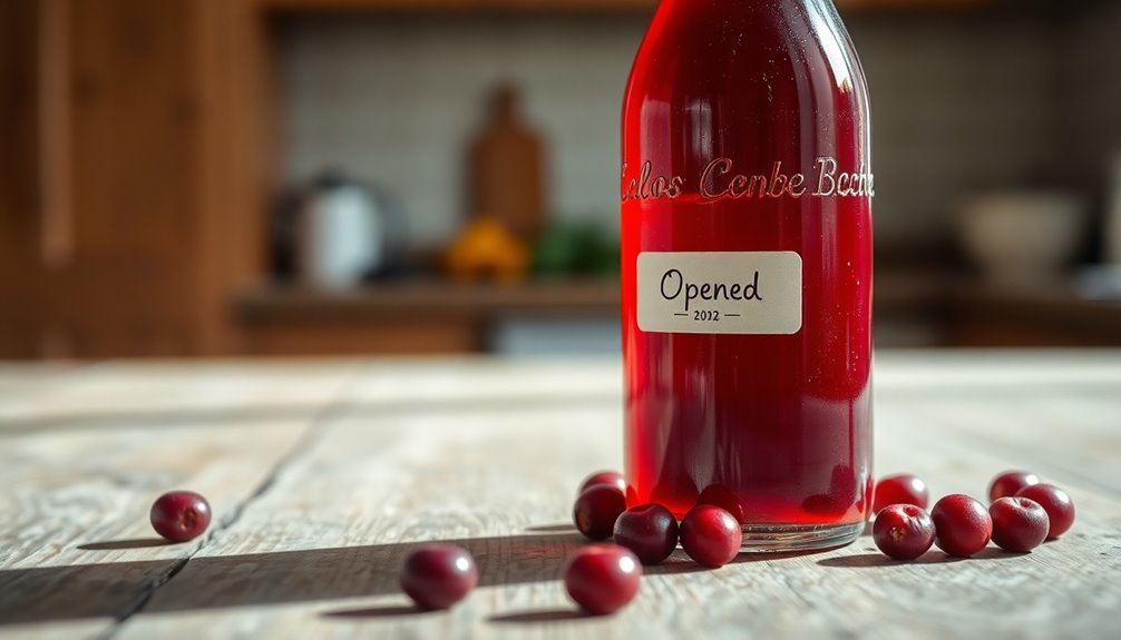 cranberry juice shelf life