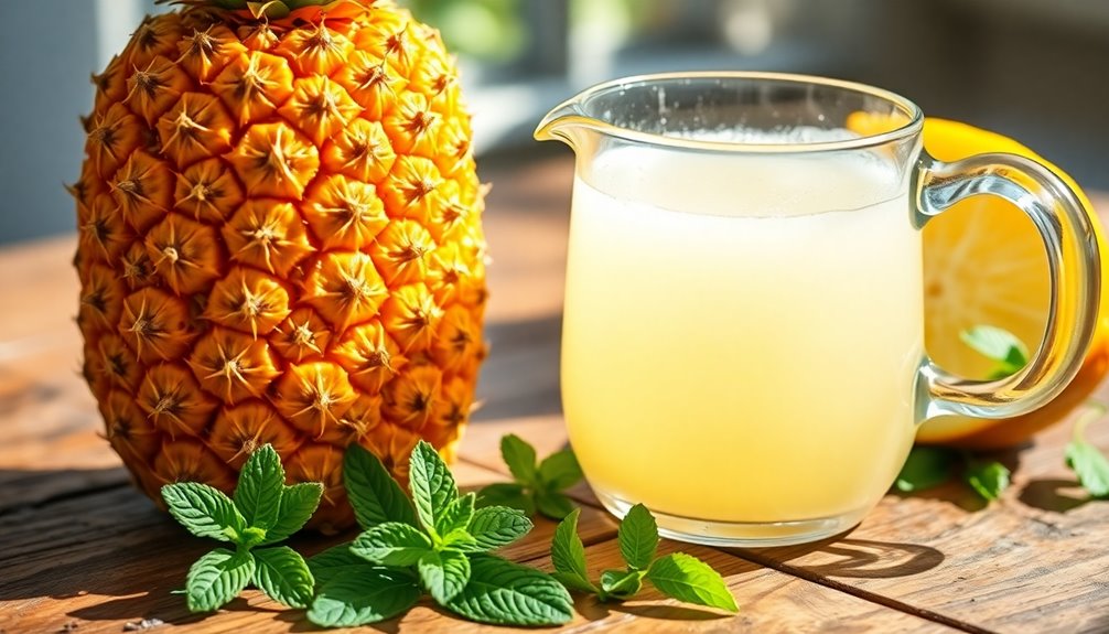 dilute pineapple juice healthily