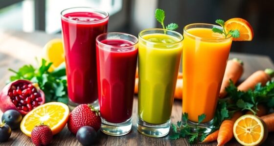 diverse and delicious juices