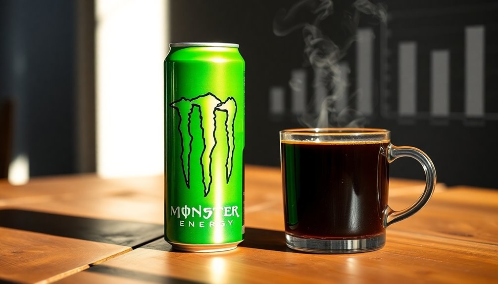 energy drink vs brewed caffeine