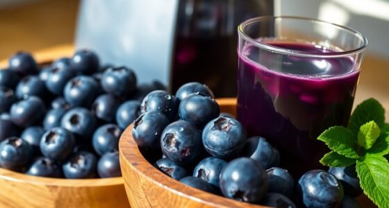 extracting juice from blueberries