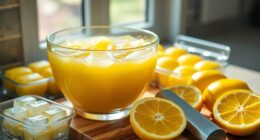 freeze fresh lemon juice