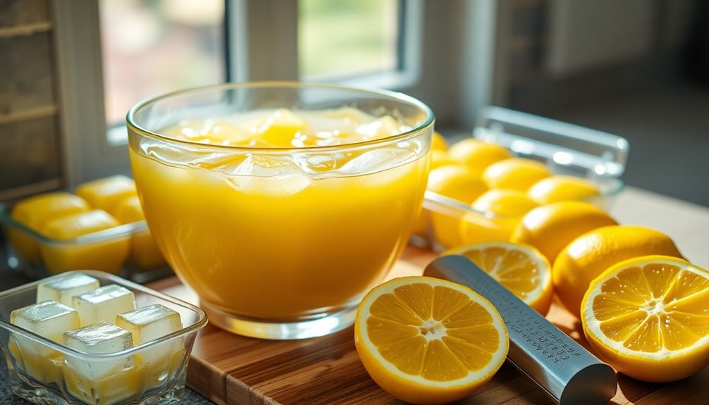 freeze fresh lemon juice