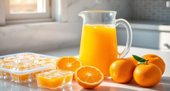 freeze fresh orange juice