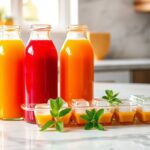 freeze juice in containers