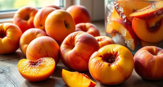 freeze peaches without lemon