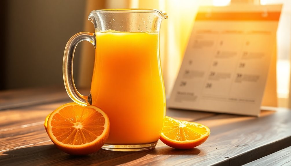 fresh orange juice shelf life