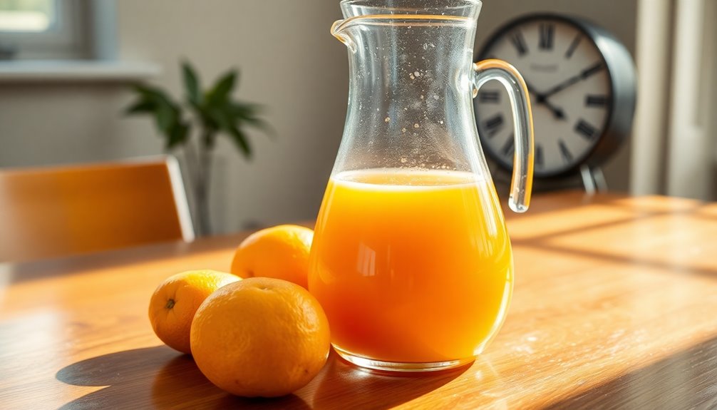 fresh orange juice shelf life