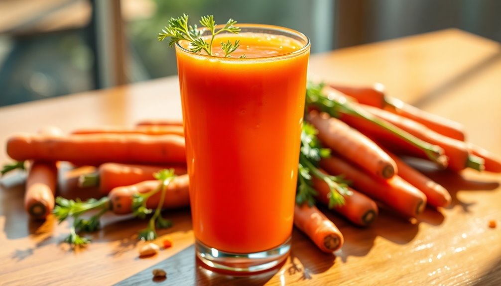 freshly squeezed carrot juice