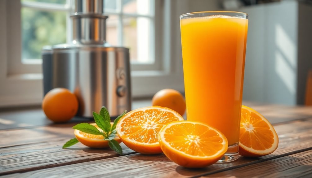 freshly squeezed orange beverage