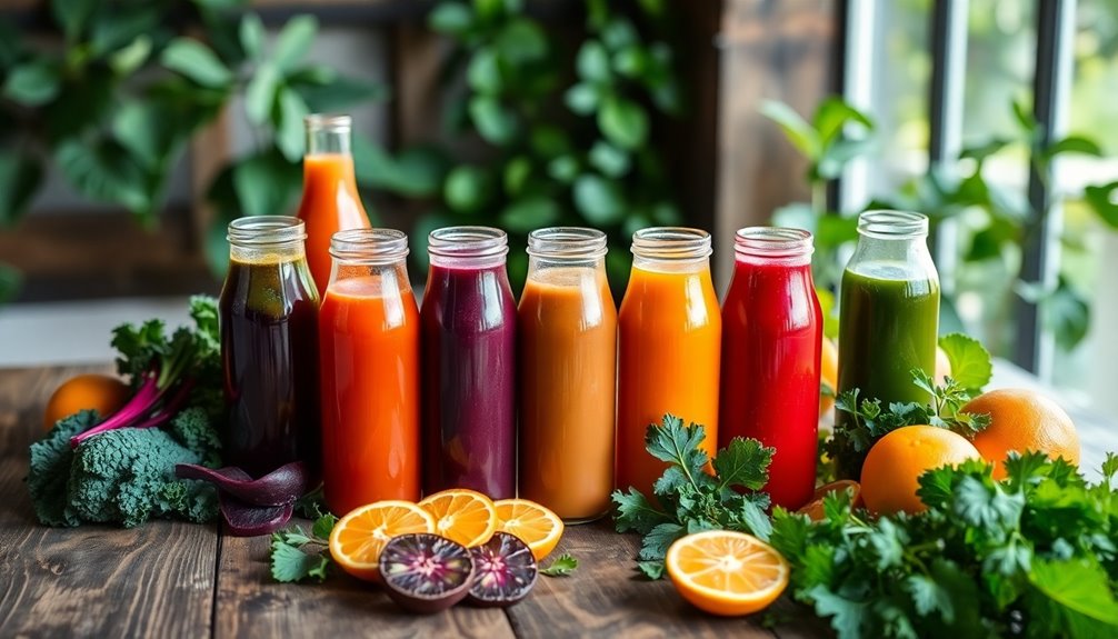 healthy cold pressed juices