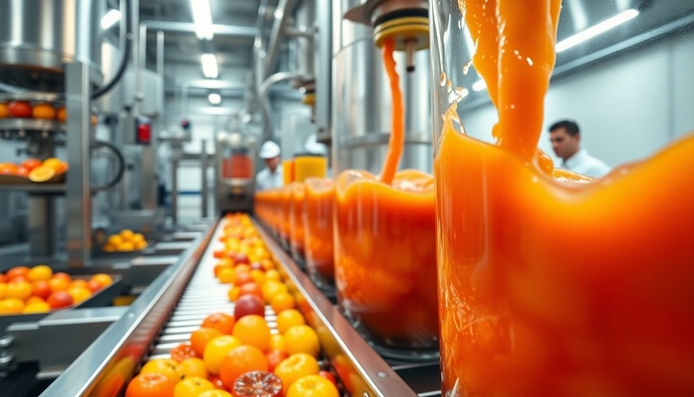 industrial juice manufacturing steps