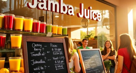 jamba juice pricing information