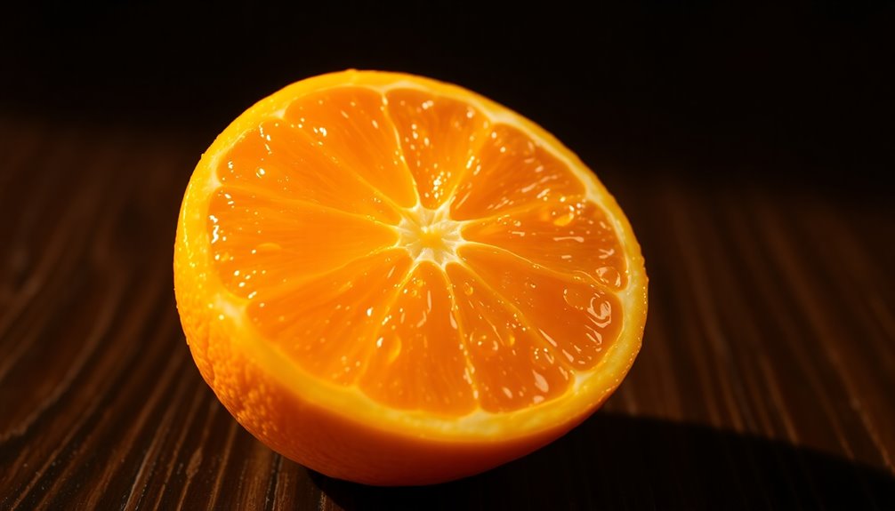 juice content in navel oranges