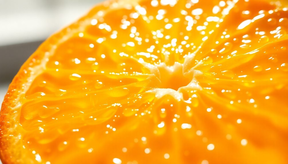 juice content in oranges