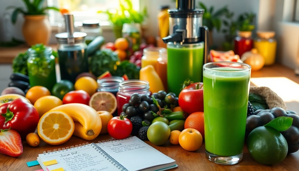 juice detox schedule planning