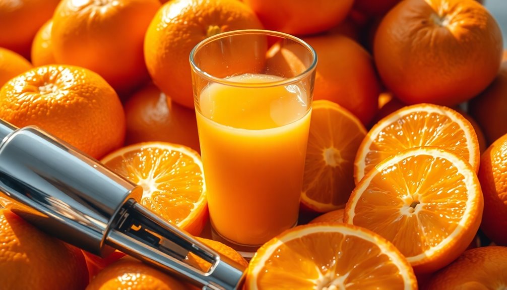 juice extraction from oranges