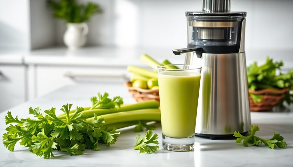 juicing fresh celery correctly