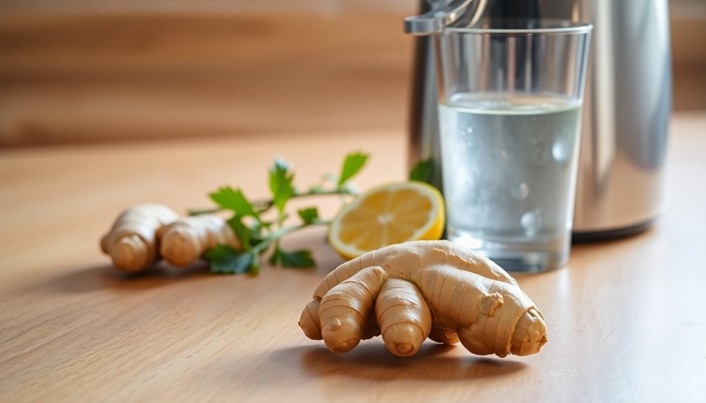 juicing fresh ginger root