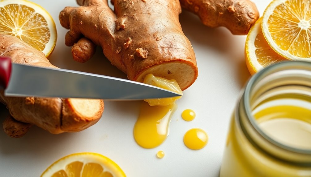 juicing fresh ginger root