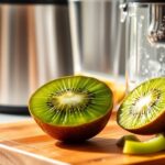 juicing fresh kiwi fruit