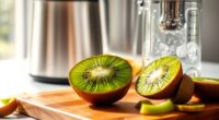 juicing fresh kiwi fruit