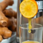 juicing ginger in juicer