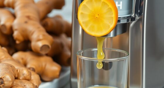 juicing ginger in juicer